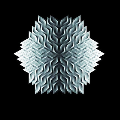 Samurai Geometric 3D Leather Wall Panel