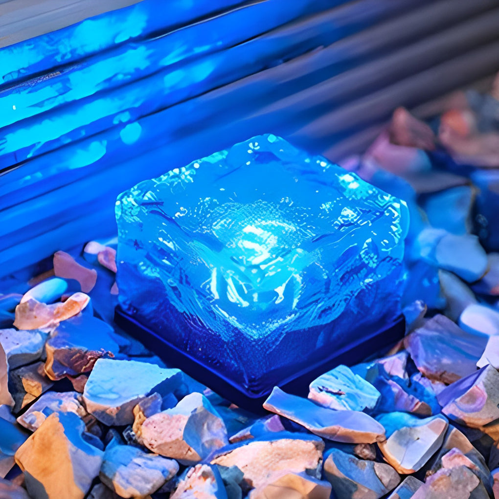 Outdoor Ice Cube Lights Modern Intelligent Solar Step Light (Sold in Sets)
