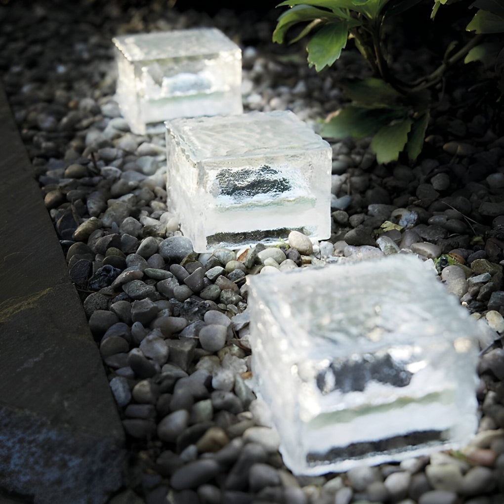 Outdoor Ice Cube Lights Modern Intelligent Solar Step Light (Sold in Sets)