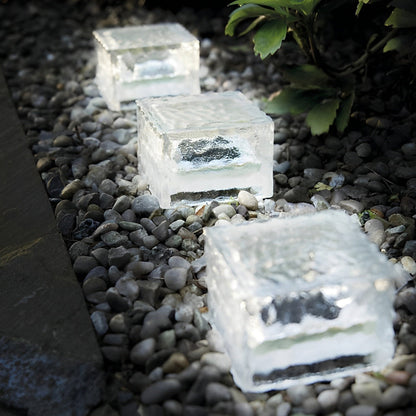 Outdoor Ice Cube Lights Modern Intelligent Solar Step Light (Sold in Sets)