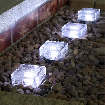 Outdoor Ice Cube Lights Modern Intelligent Solar Step Light (Sold in Sets)