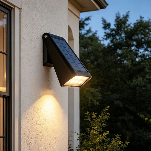 Down Light Wall Sconce Modern LED Waterproof Black Solar Light (Sold in Sets)