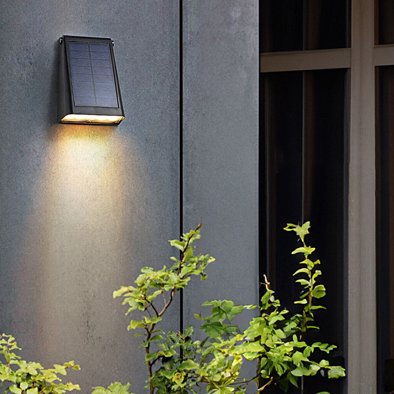 Down Light Wall Sconce Modern LED Waterproof Black Solar Light (Sold in Sets)