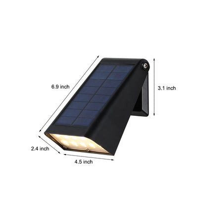 Down Light Wall Sconce Modern LED Waterproof Black Solar Light (Sold in Sets)