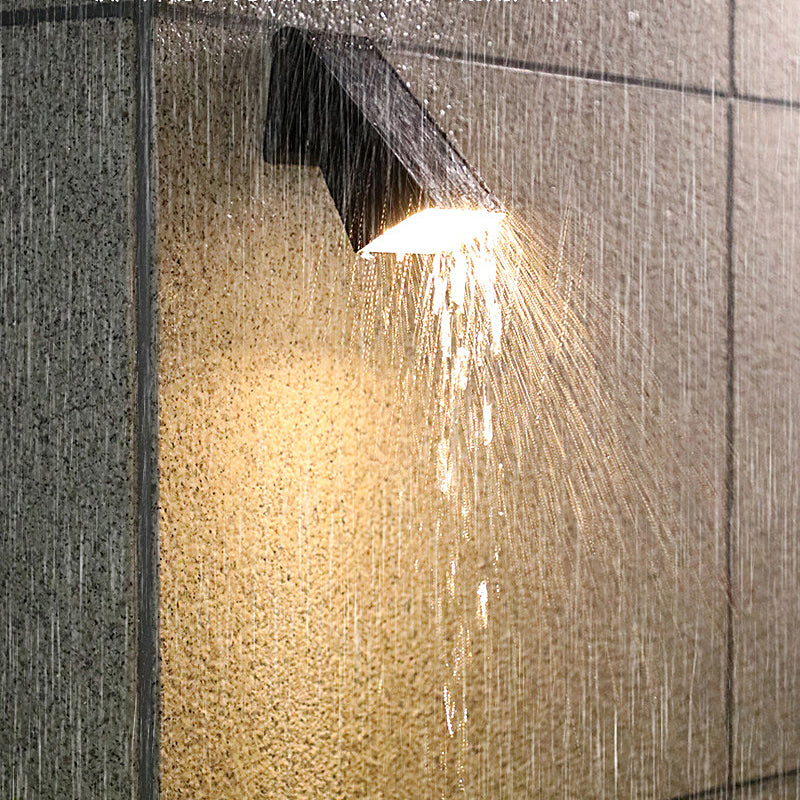Down Light Wall Sconce Modern LED Waterproof Black Solar Light (Sold in Sets)