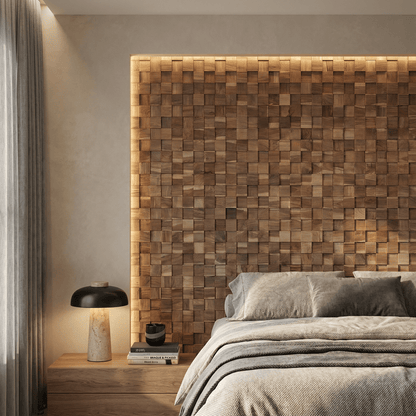 Quadri Wood Mosaic Wall Panel