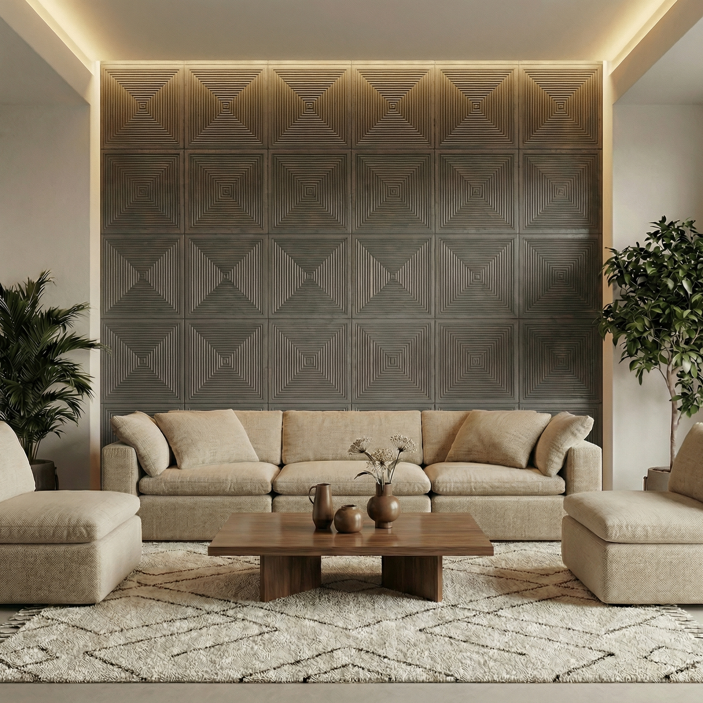 Hyde Modern Grooved Wall Panel