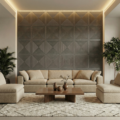 Hyde Modern Grooved Wall Panel