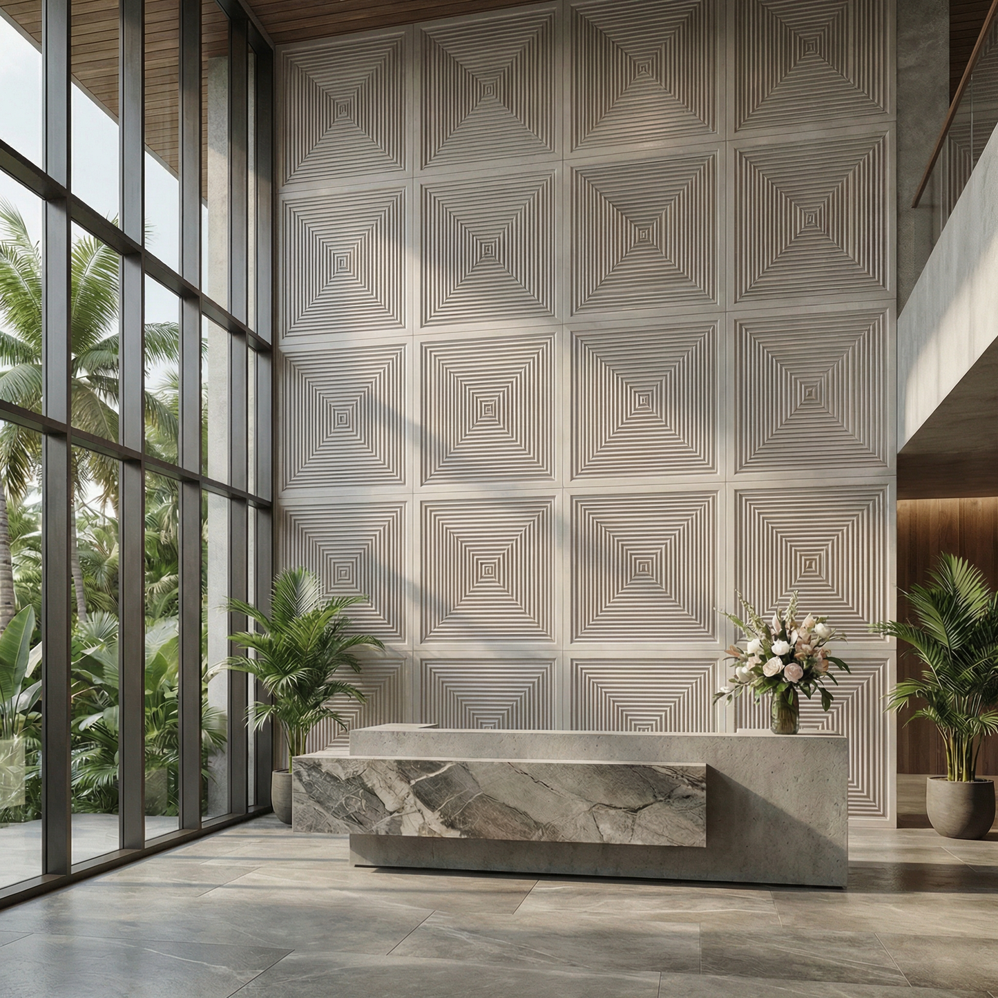 Hyde Modern Grooved Wall Panel