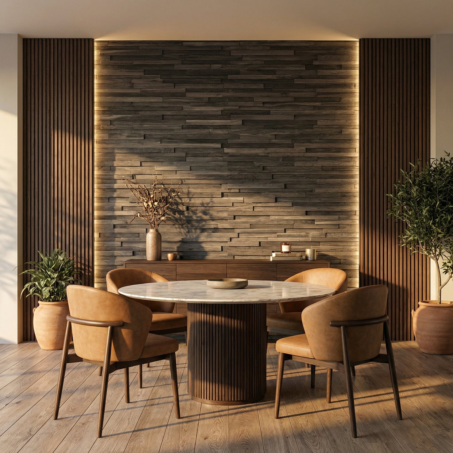 Antique Oak 3D Wood Wall Panel - Dark Grey Tone (Set of 4 or 12)