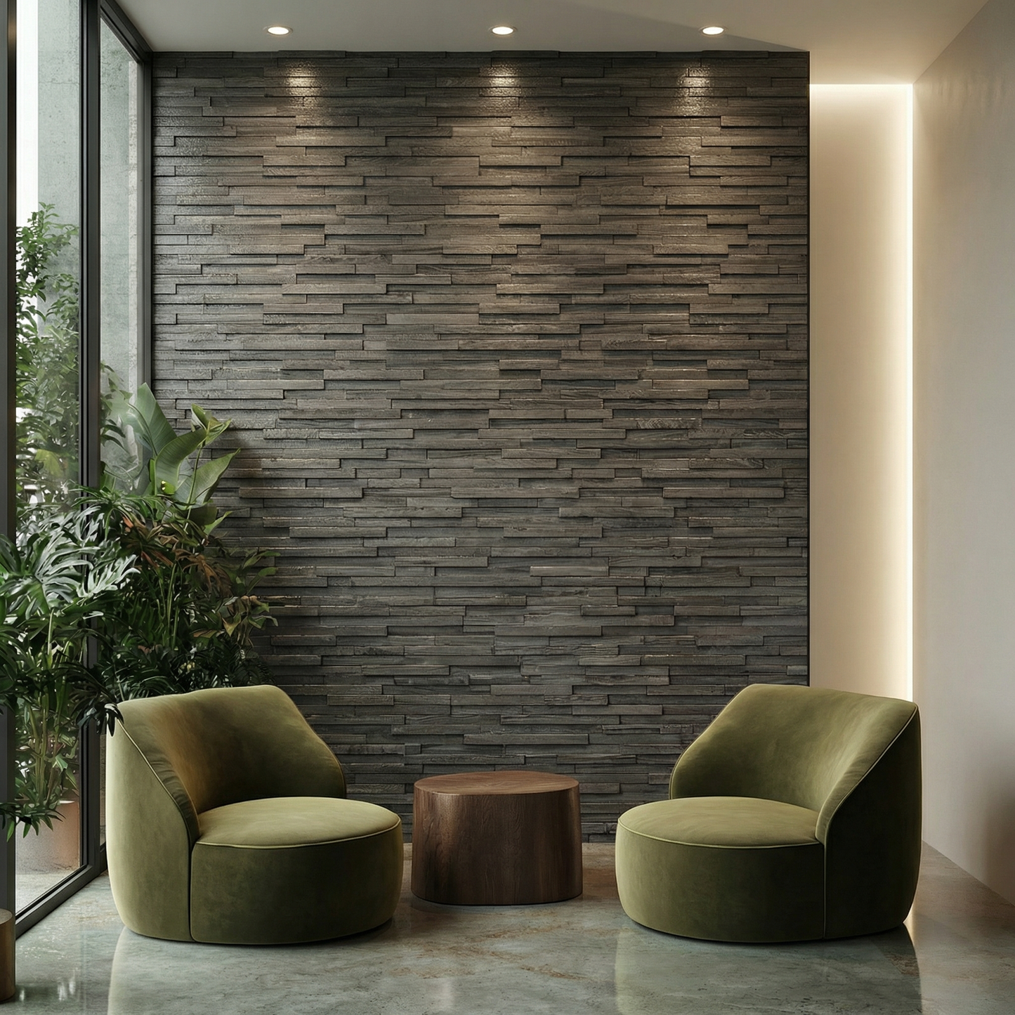 Meza 3D Wood Wall Panel - Brown/Grey/White Tones (Set of 4 or 12)