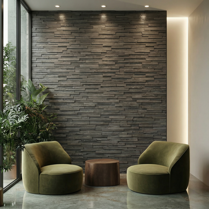 Meza 3D Wood Wall Panel - Brown/Grey/White Tones (Set of 4 or 12)