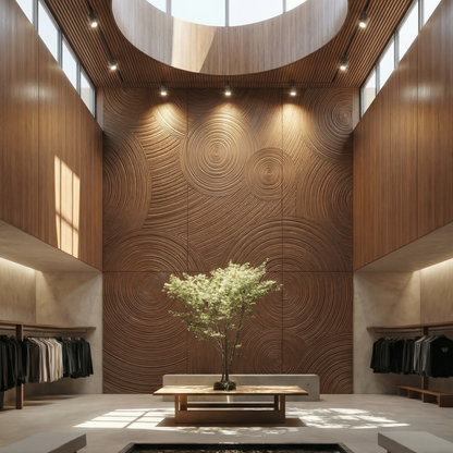 Orbital Ring Grooved Wall Panel