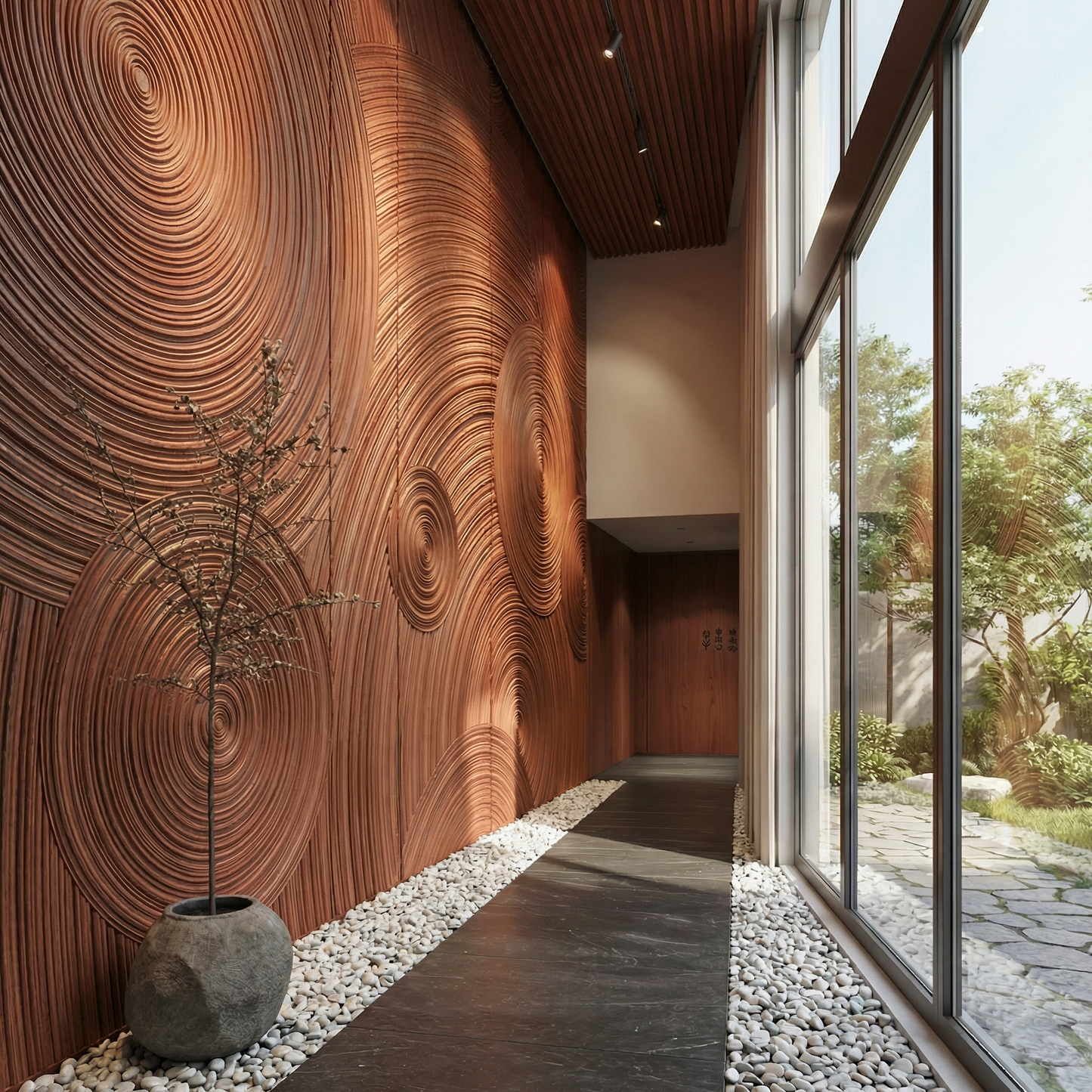 Orbital Ring Grooved Wall Panel