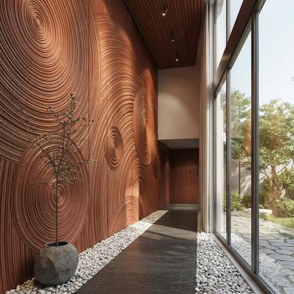 Orbital Ring Grooved Wall Panel