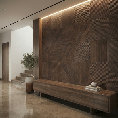 Newton Stained Wooden Wall Panel