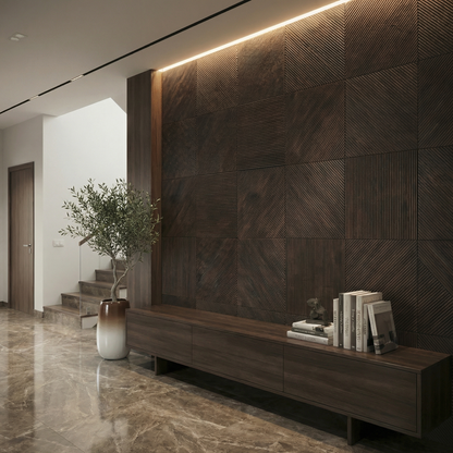 Newton Stained Wooden Wall Panel