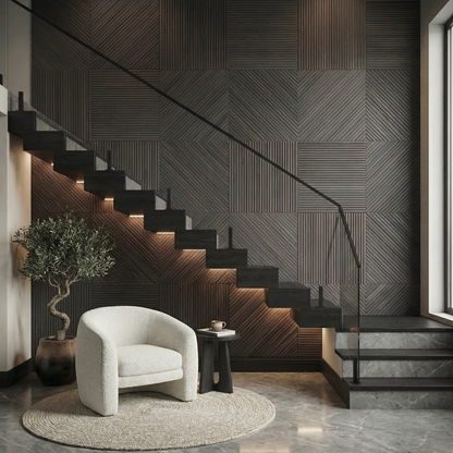 Newton Stained Wooden Wall Panel