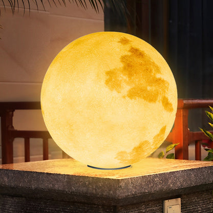 Moon-Shaped Stone Pillar Light Outdoor Decorative Light