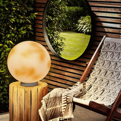 Moon-Shaped Stone Pillar Light Outdoor Decorative Light