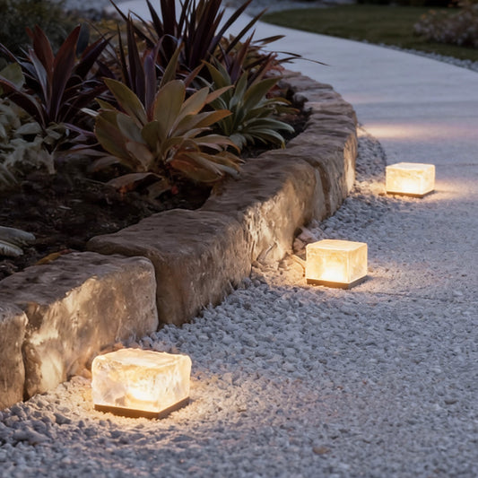 Outdoor Ice Cube Lights Modern Intelligent Solar Step Light (Sold in Sets)