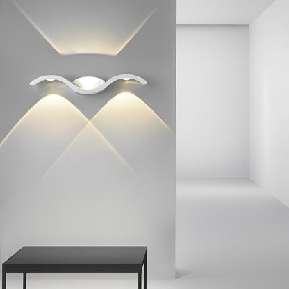 Wave Wall Sconce Outdoor Creative Up-Down LED Light (Sold in Sets)