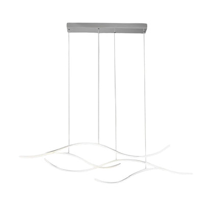 Curved LED Pendant Light Wavy LED Metal Ceiling Light