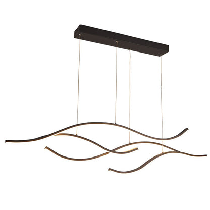 Curved LED Pendant Light Wavy LED Metal Ceiling Light