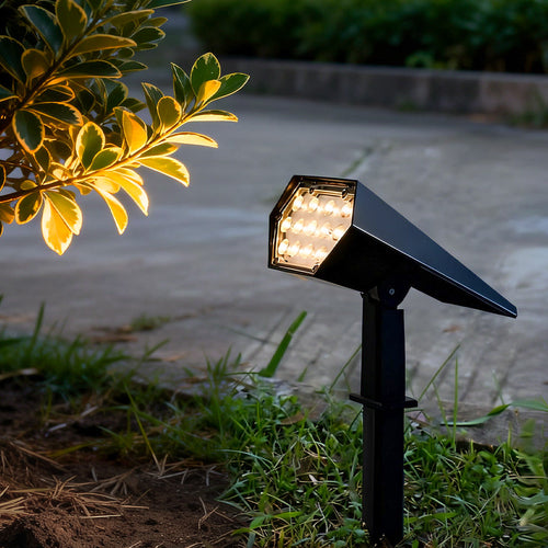 Flood Spike Light Adjustable Angle Solar Spotlight (Sold in Sets)