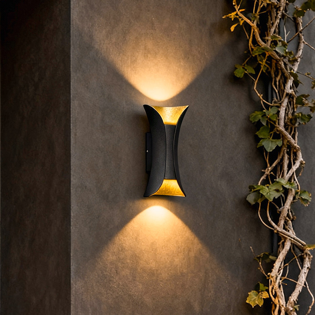 Up Down Lighting Wall Lights Modern Curved LED Waterproof Light (Sold in Sets)