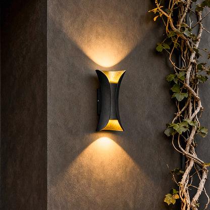 Up Down Lighting Wall Lights Modern Curved LED Waterproof Light (Sold in Sets)