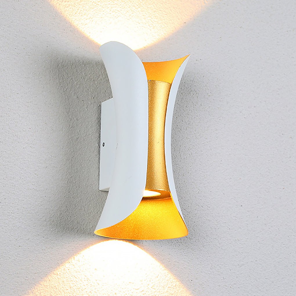 Up Down Lighting Wall Lights Modern Curved LED Waterproof Light (Sold in Sets)