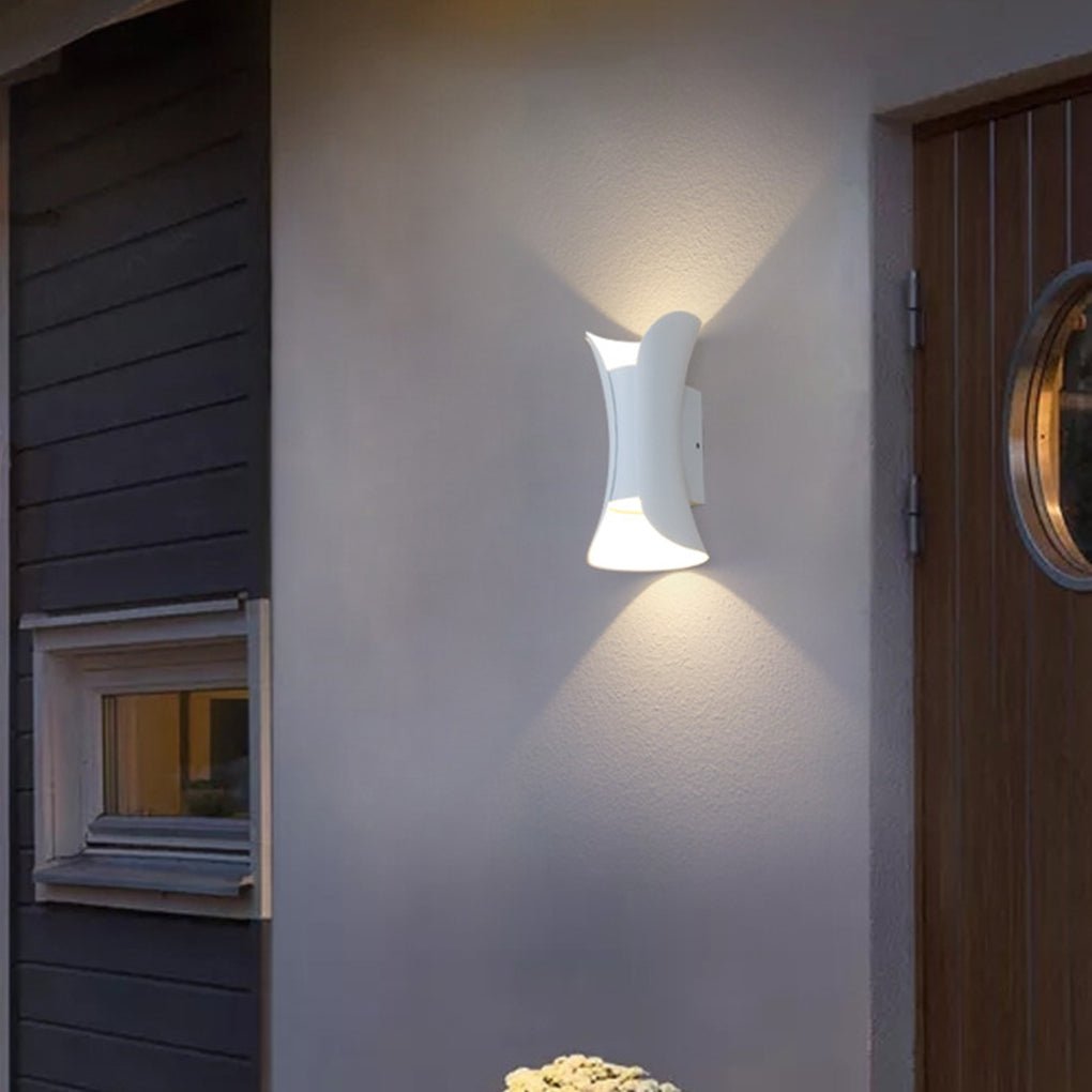 Up Down Lighting Wall Lights Modern Curved LED Waterproof Light (Sold in Sets)