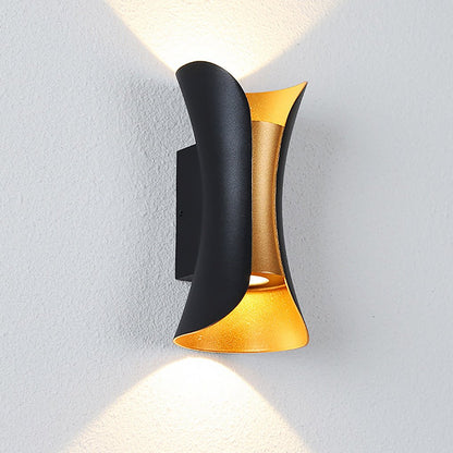 Up Down Lighting Wall Lights Modern Curved LED Waterproof Light (Sold in Sets)