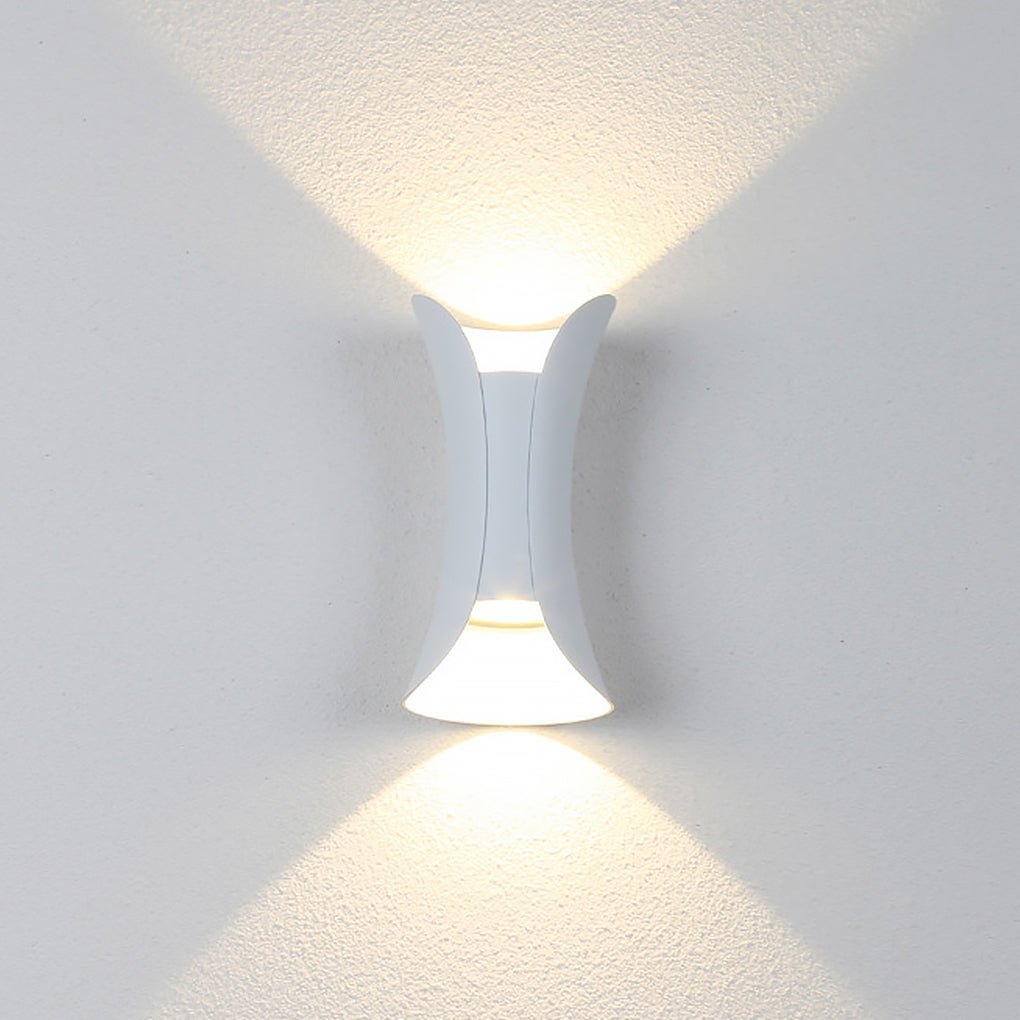 Up Down Lighting Wall Lights Modern Curved LED Waterproof Light (Sold in Sets)