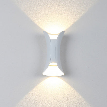Up Down Lighting Wall Lights Modern Curved LED Waterproof Light (Sold in Sets)