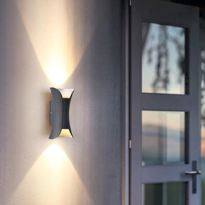 Up Down Lighting Wall Lights Modern Curved LED Waterproof Light (Sold in Sets)