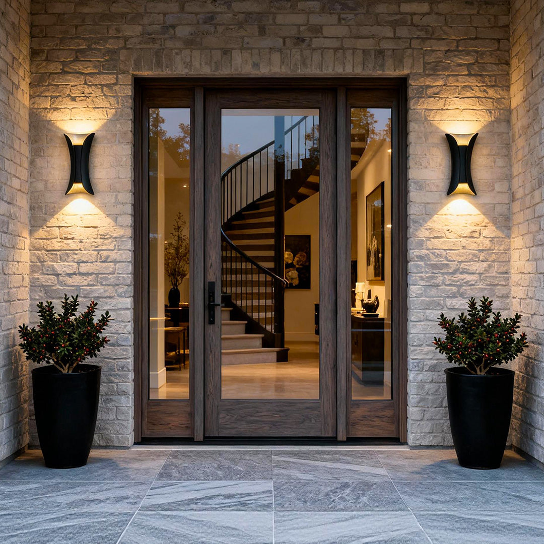 Up Down Lighting Wall Lights Modern Curved LED Waterproof Light (Sold in Sets)