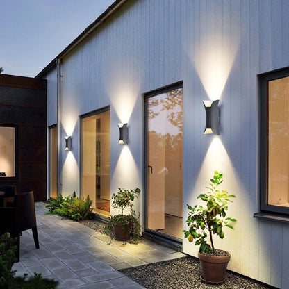 Up Down Lighting Wall Lights Modern Curved LED Waterproof Light (Sold in Sets)