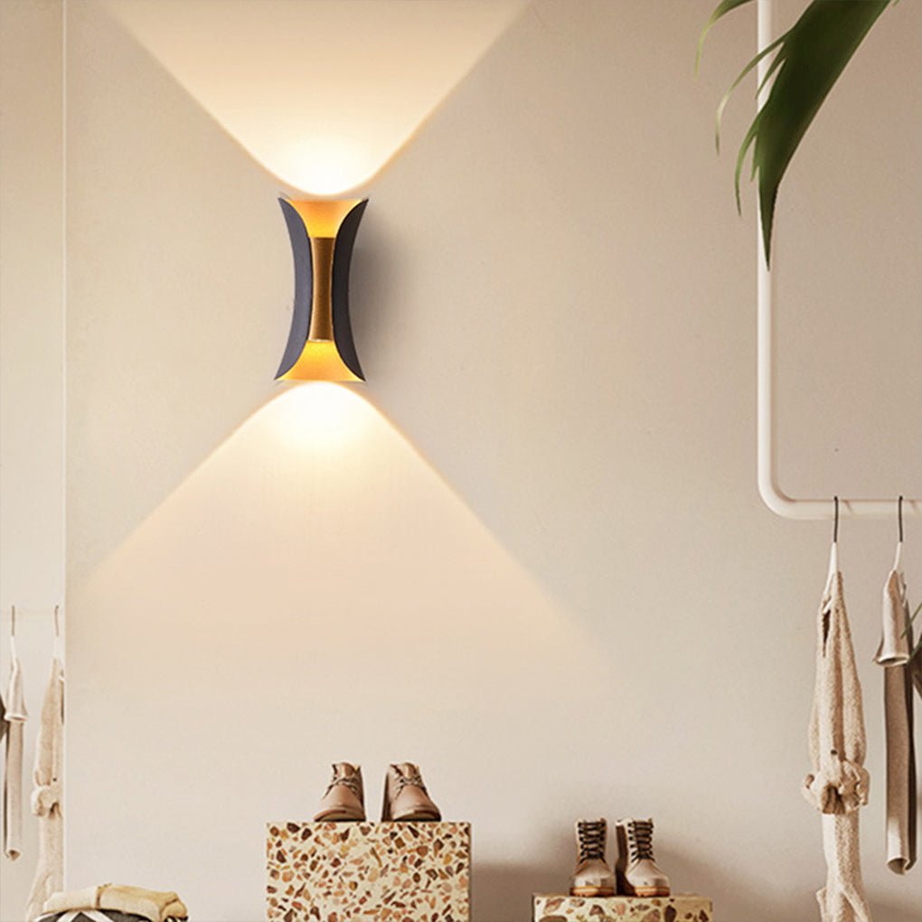 Up Down Lighting Wall Lights Modern Curved LED Waterproof Light (Sold in Sets)