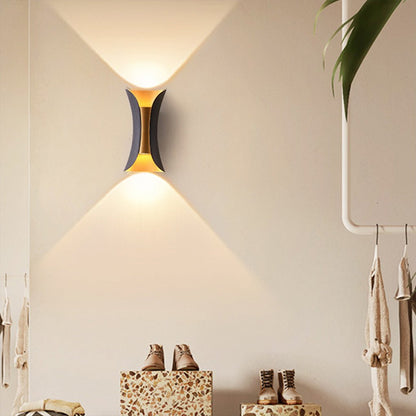 Up Down Lighting Wall Lights Modern Curved LED Waterproof Light (Sold in Sets)