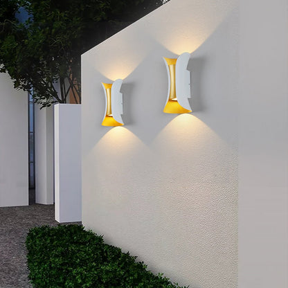 Up Down Lighting Wall Lights Modern Curved LED Waterproof Light (Sold in Sets)