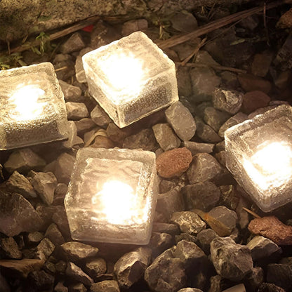 Outdoor Ice Cube Lights Modern Intelligent Solar Step Light (Sold in Sets)