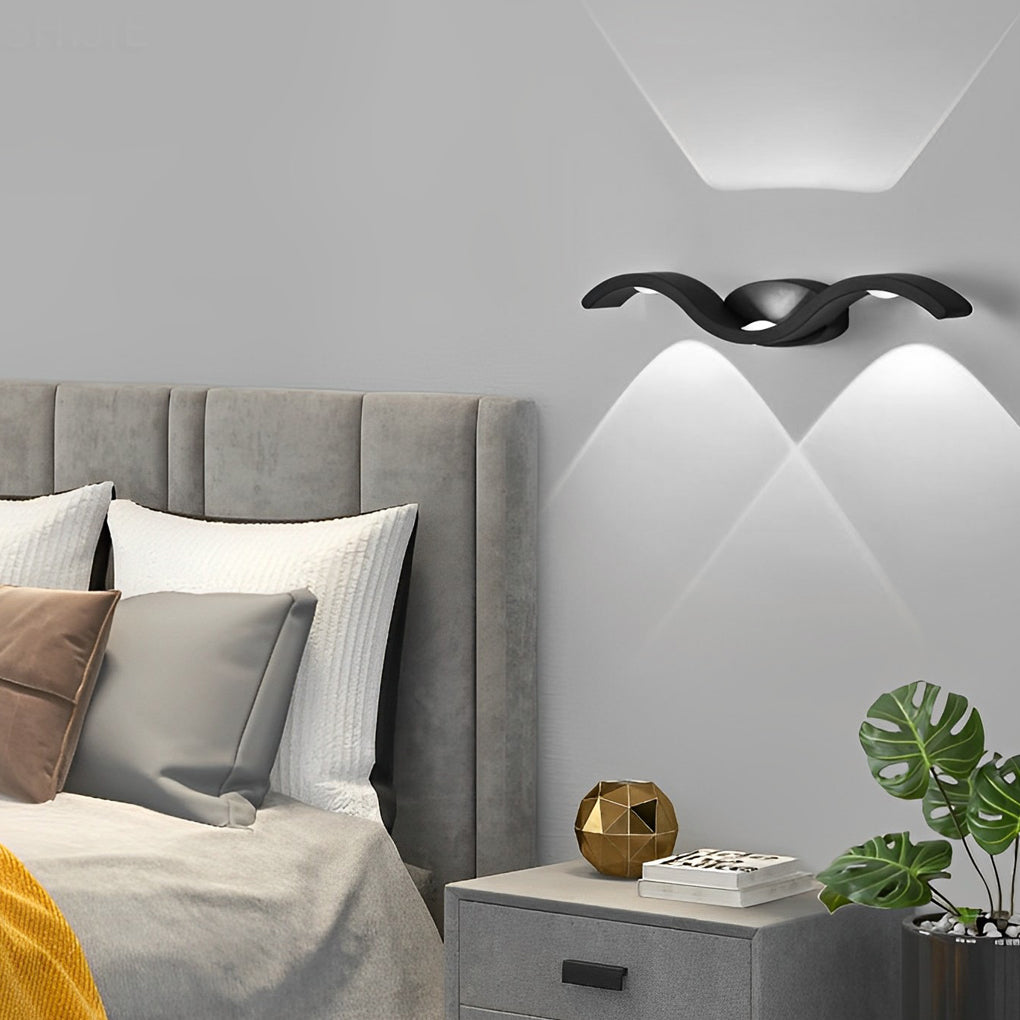 Wave Wall Sconce Outdoor Creative Up-Down LED Light (Sold in Sets)