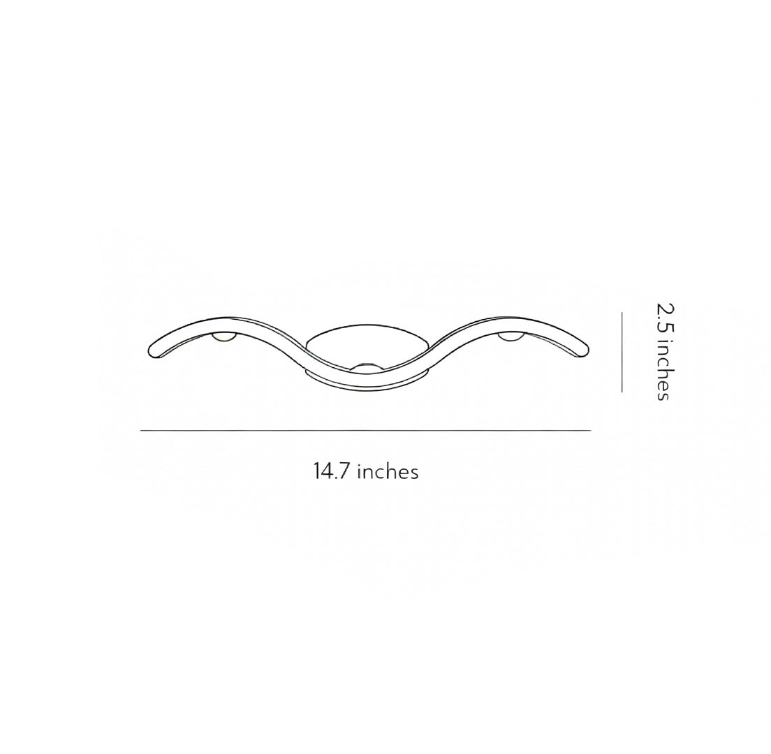 Wave Wall Sconce Outdoor Creative Up-Down LED Light (Sold in Sets)