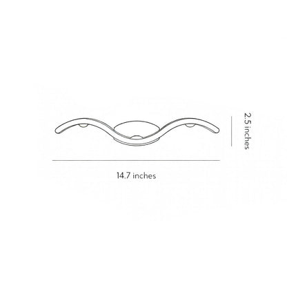 Wave Wall Sconce Outdoor Creative Up-Down LED Light (Sold in Sets)