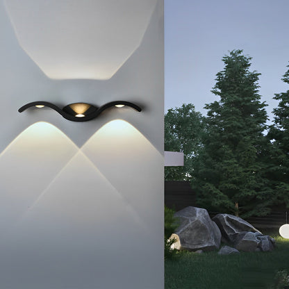 Wave Wall Sconce Outdoor Creative Up-Down LED Light (Sold in Sets)