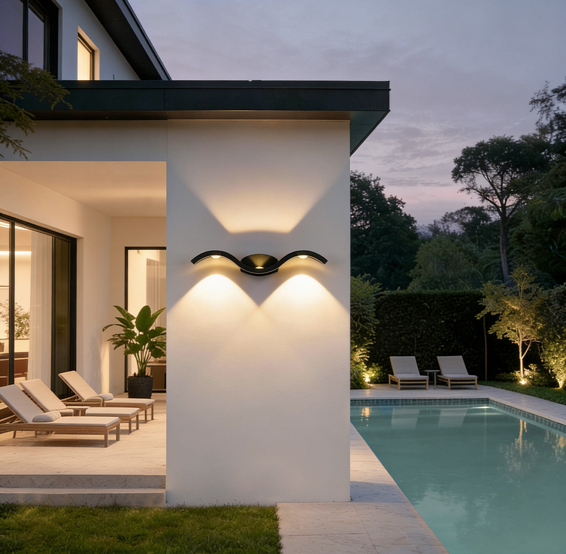 Wave Wall Sconce Outdoor Creative Up-Down LED Light (Sold in Sets)