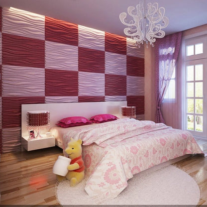 Gnarly Square 3D Leather Wall Panel